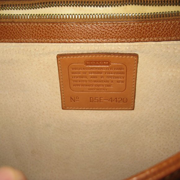 ❤️Vtg COACH Brown Pebbled Leather Madison Drake Briefcase 4420 ITALY +Dustbag - Picture 6 of 7